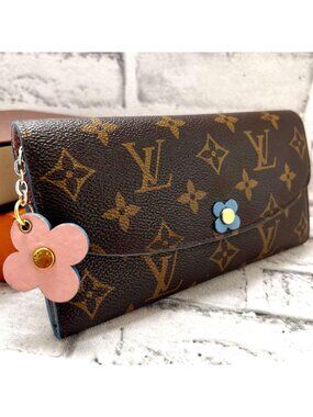 Louis Vuitton Monogram Blue Gene Portefeuille Emily Wallet